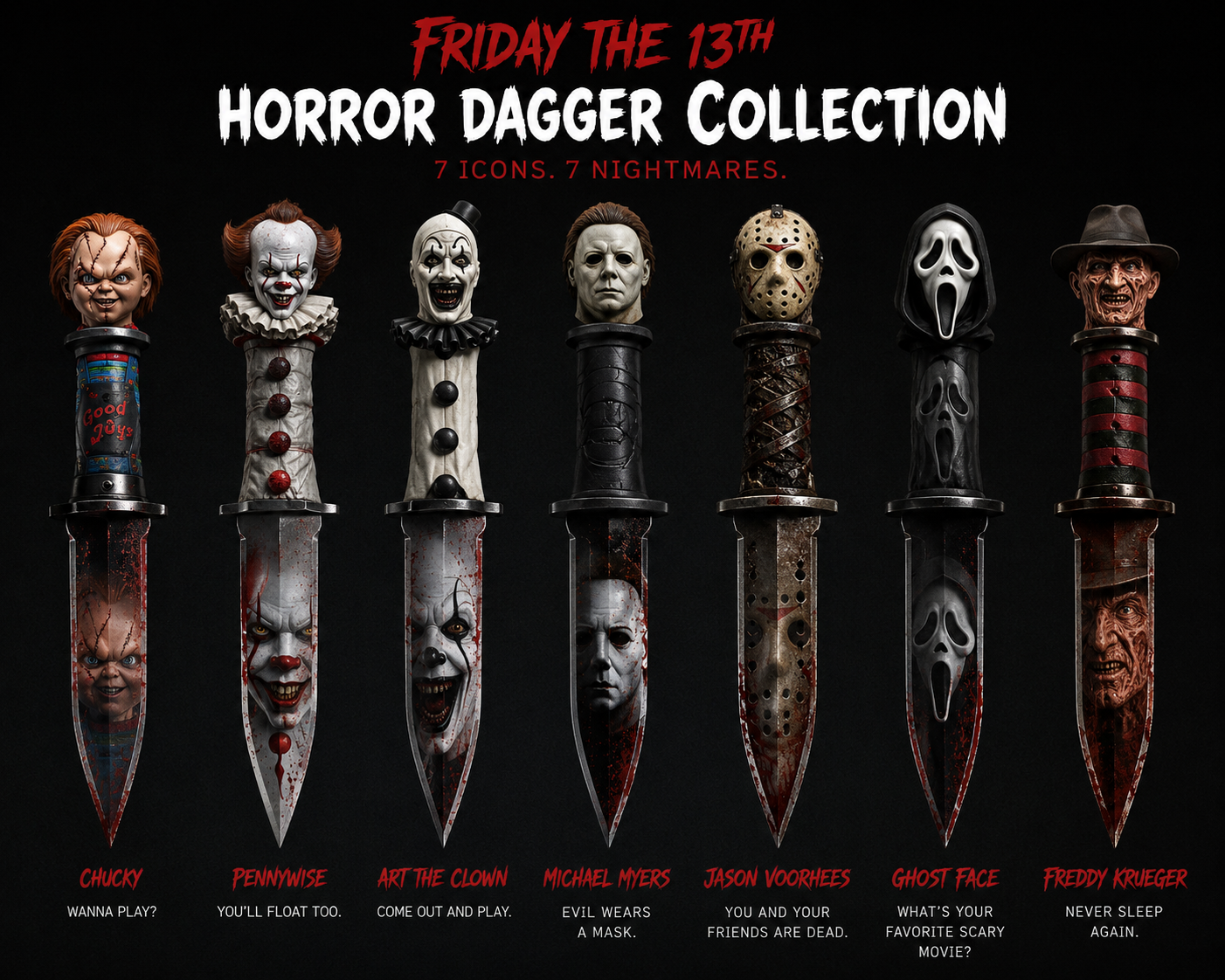 Horror Dagger Set - Close Up Details